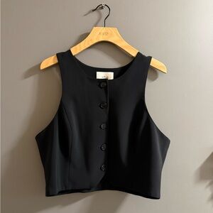 Wilfred Black Button-Up Vest